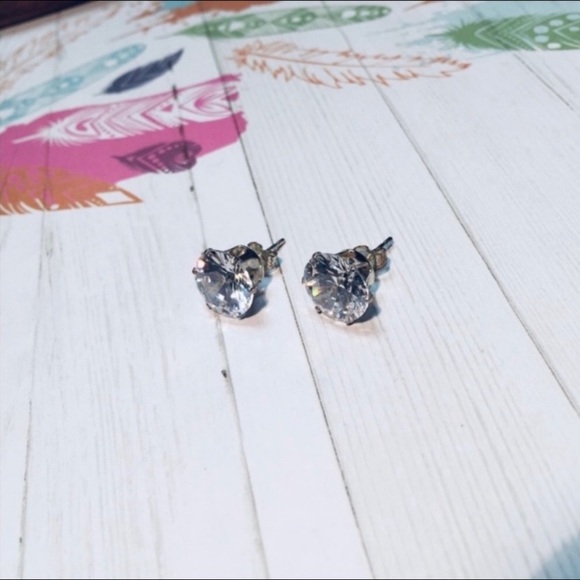 Swarovski Crystal Sterling Silver Post/ Stud Earrings - Picture 7 of 8